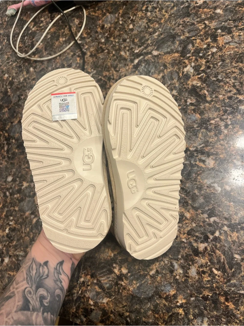 UGG Kids Tan Slip-On Clog Shoes